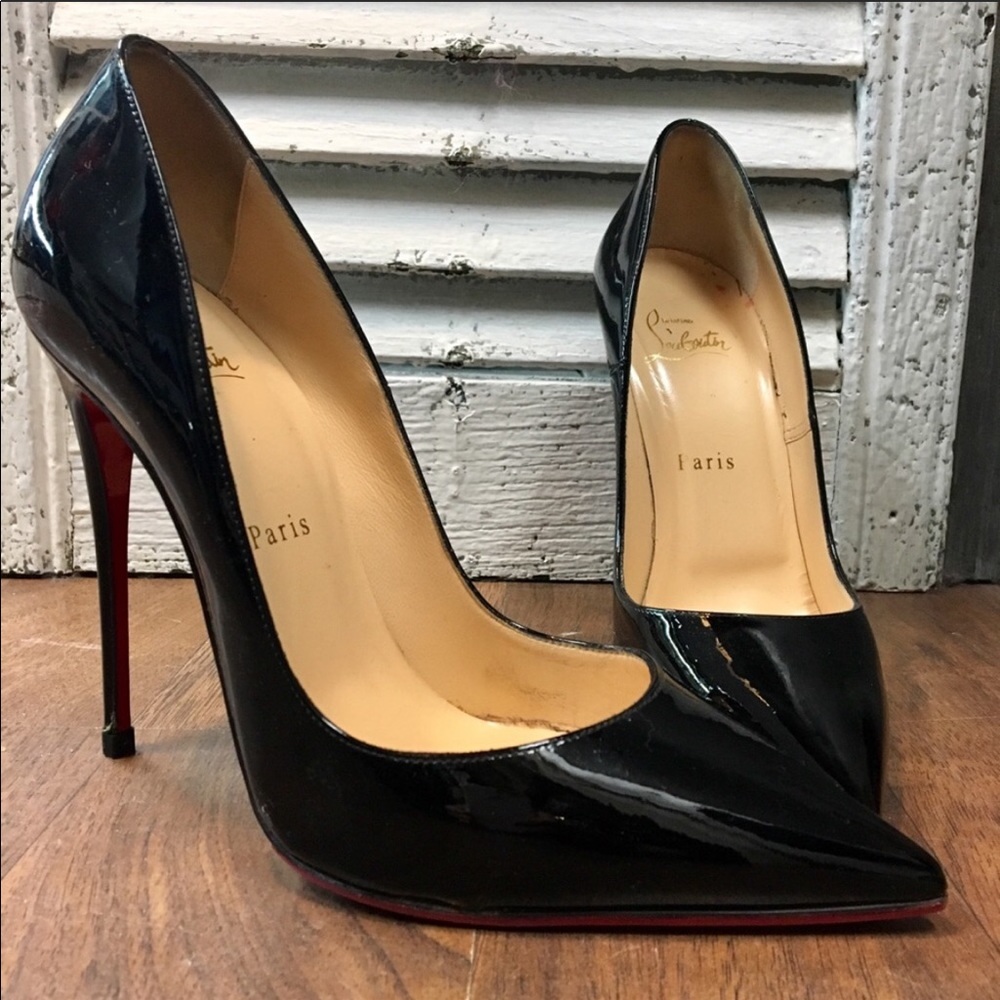 Christian Loubiton 120mm black pump